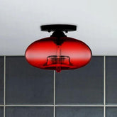 Flat Sphere Glass Modern Ceiling Light - Clowas